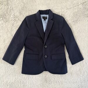 Crewcuts Thompson Navy Blue Boy 3 Blazer Sport Coat Jacket Cotton Wedding Party